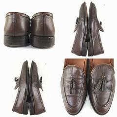 H.E.MANGO　タッセルローファー　ビジネスシューズ　焦げ茶　ダークブラウン　サイズ41　25.5-26.0　管NO.ZC-38の画像