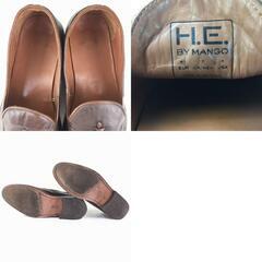 H.E.MANGO　タッセルローファー　ビジネスシューズ　焦げ茶　ダークブラウン　サイズ41　25.5-26.0　管NO.ZC-38の画像