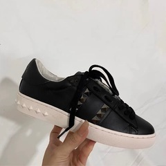 【新品未使用 】　スニーカー 　表裏 　本革　ブラックの画像
