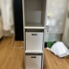 カラー　ボックス 隙間収納、　ボックス付き
