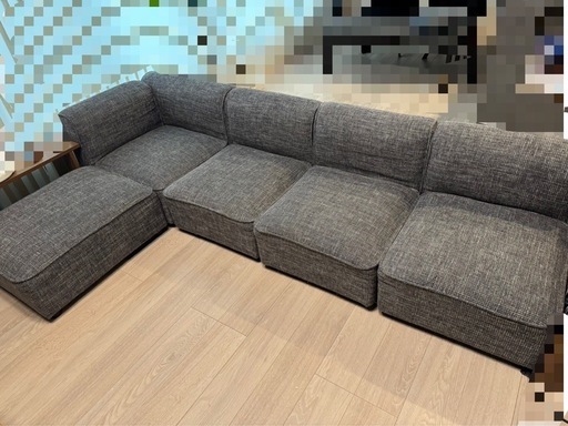 【7／14日までに売れなければ知人に譲ります】大型L字カウチソファー ELTREAT