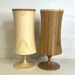 竹製グラス ペアセット【未使用・美品】