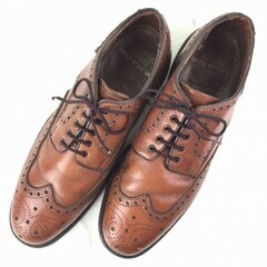 試着交換OK！60s?Vintage  BOYD'S THREADNEEDLE STREET/ウイングチップ シューズ/size 9.5D〈ブラウン/茶/BROWN〉Vintage///men's 菅NO.メZA-383の画像