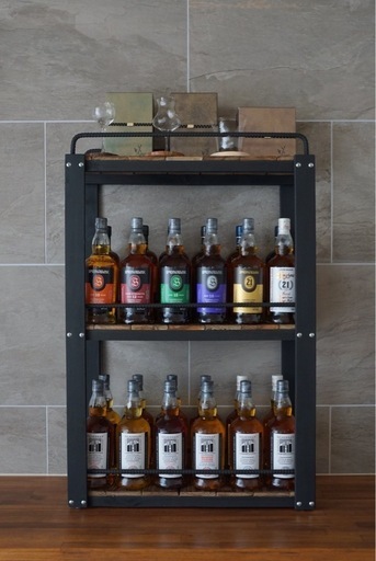 ウィスキーラック　男前インテリア　棚　ハンドメイド　お酒　ウィスキー ウィスキーラック 男前インテリア 棚 インダストリアル 収納 お