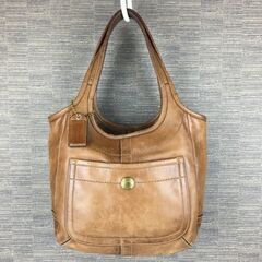 COACH/コーチ　レザー　ハンド/肩掛けバッグ　茶/ブラウン　...