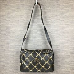 LONGCHAMP/ロンシャン　レザー　ショルダーバッグ　ダーク...