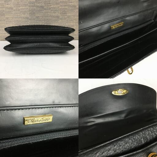 美品　MADE IN JAPAN オーストリッチ　JRA公認　黒　長ハンドル 美品 MADE IN JAPAN オーストリッチ JRA公認 黒 長ハンドル