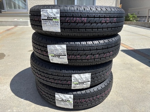 新品未使用ブリヂストン155/80R13タイヤ4本セット
