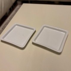 陶器 白色四角皿