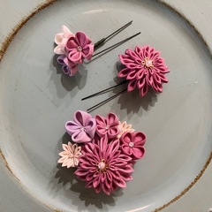つまみ細工髪飾り