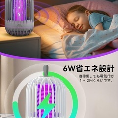 電撃殺虫器 電気殺虫機 ハエ・蚊対策 虫除けランプ 電撃式虫取り の画像