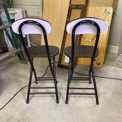 折りたたみ椅子 2セット パイプ椅子 折りたたみ チェア コンパクト 背もたれ
の画像