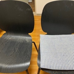 【無料・0円】黒い椅子2脚お譲りします