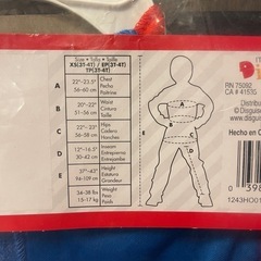 【新品】スーパーマリオのコスチューム、帽子付き【正規品】　110㎝　の画像