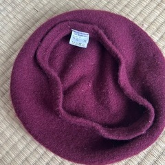 レディース ベレー帽　ハンチング　えんじ色の画像