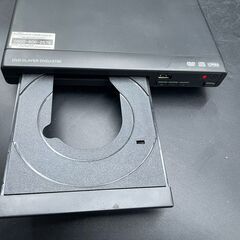 【決まりました】○コンパクト&シンプルDVDプレイヤー リモコン、AVケーブルあり DVDJ-2152-BKの画像