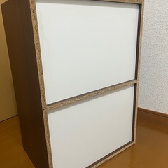 2段ボックス　カラーボックスの画像