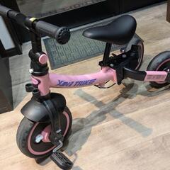 美品●besrey 子供用三輪車 XIN1 三輪車 ピンク ランニングバイク 手押し棒 1歳〜5歳 折りたたみの画像