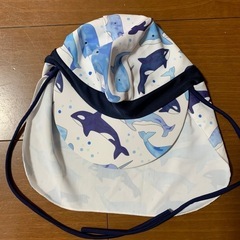 スイムキャップ　日除けたれ付