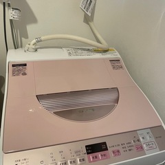 シャープ タテ型洗濯乾燥機 穴なし槽 5.5kg ピンク ES-TX5A-P ピンクの画像