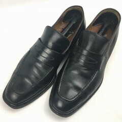 FRATELLI ROSSETTI/フラッテリロセッティ　コインローファー/モカシン〈黒/BLACK/ブラック〉size40　25.0前後/メンズ/loafer shoes〕/men's 菅NO.WZF-152の画像