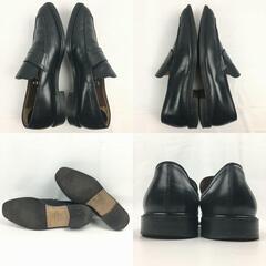 FRATELLI ROSSETTI/フラッテリロセッティ　コインローファー/モカシン〈黒/BLACK/ブラック〉size40　25.0前後/メンズ/loafer shoes〕/men's 菅NO.WZF-152の画像