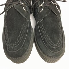 T.U.K　size24.5-25.0　UK6　ラバーソールブーツ　クリーパーシューズ〈黒/BLACK/ブラック〉パンク　ロカビリー　/men's  管No.WZF-109の画像
