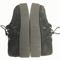T.U.K　size24.5-25.0　UK6　ラバーソールブーツ　クリーパーシューズ〈黒/BLACK/ブラック〉パンク　ロカビリー　/men's  管No.WZF-109の画像
