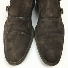 試着交換OK！MAGNANNI/マグナーニ　スウェード　ダブルモンクストラップ　ビジネスシューズ　size40　25.0程度/メンズ//men's 菅NO.WZD-162の画像