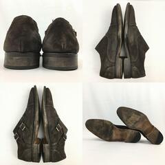 試着交換OK！MAGNANNI/マグナーニ　スウェード　ダブルモンクストラップ　ビジネスシューズ　size40　25.0程度/メンズ//men's 菅NO.WZD-162の画像