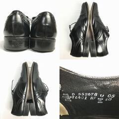 85年製?Vintage 　フローシャイム/FRORSHEIM　フルブローグ　ウイングチップ〈黒/BLACK/ブラック〉size8.5D　26.0-26.5/メンズ//men's 菅NO.WZD-121の画像