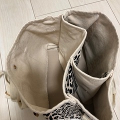 美品　ヒョウ柄キャンバス地　バックの画像