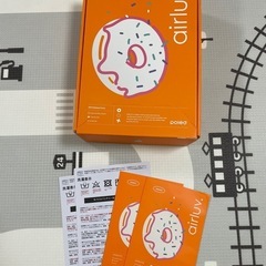 【受け渡し決定】エアラブ4 ドーナッツ　スノーブルー　クールグレー　モバイルバッテリー　クールグレー　モバイルバッテリーの画像