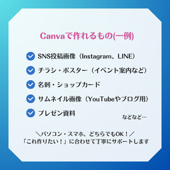 マンツーマンで安心！初心者向けCanvaデザイン教室☕の画像