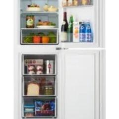 便利な大容量♦️冷凍庫81ℓ下段引き出し♦️218ℓ冷蔵庫♦️お洒落なラメ入りホワイトの画像