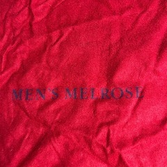 MEN'S MELROSE 赤 ドローストリングバッグ ショッパー　42×50㌢の画像
