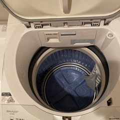 シャープ SHARP タテ型洗濯乾燥機（8.0kg） シルバー系...