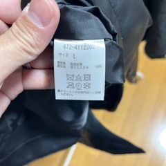 nano universe フェイクレザー シャツジャケット L ブラックの画像
