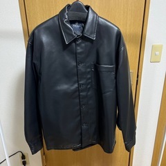 nano universe フェイクレザー シャツジャケット L...