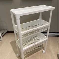 【美品】キャスター付ワゴン/キッチン収納/隙間収納/3段収納