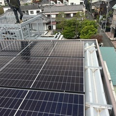 関東圏内にて太陽光パネル設置工事の画像