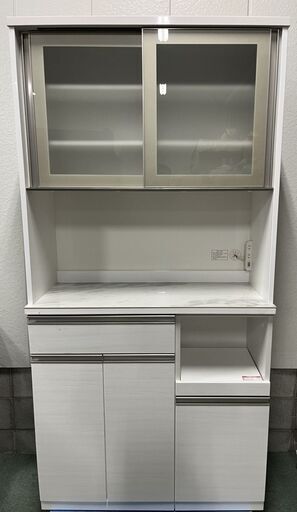 【ニトリ】食器棚リガーレ　ホワイト キッチンボード(セラミック天板リガーレ160KB WH) | ニトリ