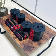 LETSIQS ジムのダンベル 重量調整可能なダンベルバーベル セットの画像