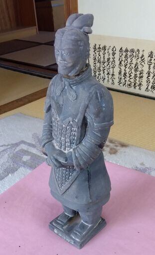 古代中国風 兵士の陶器像 約16cm