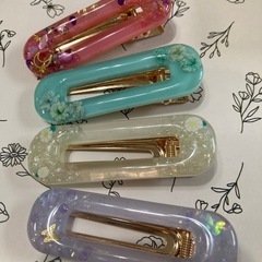 17手作りレジン髪留めクリップの画像