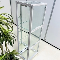 ガラスコレクションケース3段背面 ミラー付きの画像