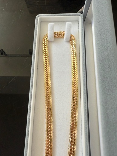 [ブレスレットと交換可能] 美品、18金、16面Mカットトリプル　50g/50cm