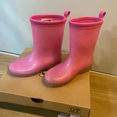 女の子　長靴　19cm ラメピンク