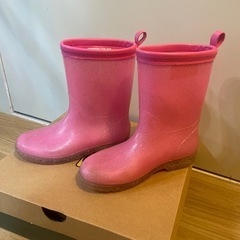 女の子　長靴　19cm ラメピンクの画像