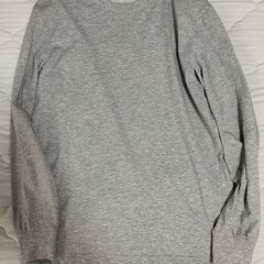 ユニクロ エアリズム 長袖Tシャツ S グレー メンズ 春夏 吸汗速乾の画像